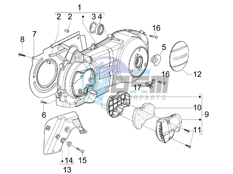 Crankcase cover - Crankcase cooling