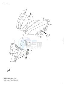 GSX-R1000 drawing FUEL TANK FRONT COVER