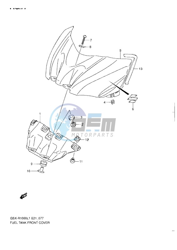 FUEL TANK FRONT COVER