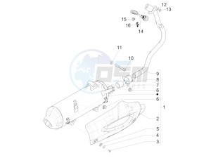 Liberty 150 iGET 4T 3V ie ABS (NAFTA) drawing Silencer