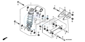 CBR600RRA Korea - (KO / ABS) drawing REAR CUSHION (CBR600RR)