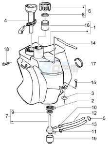 Liberty 125 la poste drawing Fuel Tank