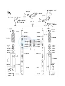 KL 650 A [KLR 650] (A6F-A7F) A6F drawing FRONT FORK-- A6F- -