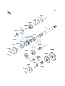 KVF 700 A [PRAIRIE 700 4X4] (A1-A2) [PRAIRIE 700 4X4] drawing TRANSMISSION