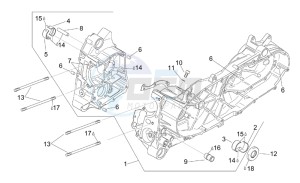 Scarabeo 125-150-200 (eng. Rotax) drawing Crankcase