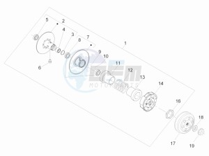 MP3 300 4t 4v ie erl ibrido drawing Driven pulley