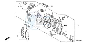 CRF250RC drawing FRONT BRAKE CALIPER