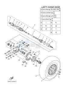 YXM700ES YXM70VPSF VIKING (1XPX) drawing REAR WHEEL