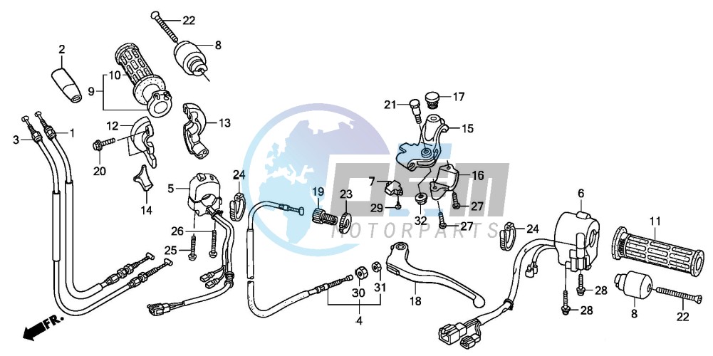 HANDLE LEVER/SWITCH/CABLE (XL125V7/8)