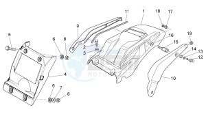 Nevada Classic 750 drawing Rear body I- Mudguard