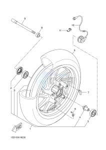 YP400R X-MAX 400 X-MAX 400 (1SD1 1SD1 1SD1) drawing FRONT WHEEL