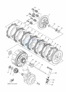 YZ85LW YZ80 (B0GL) drawing CLUTCH