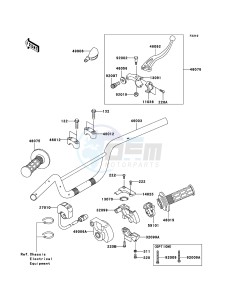 KLX110 KLX110A8F EU drawing Handlebar