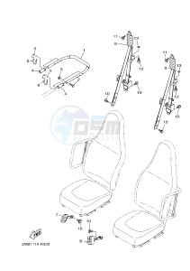 YXE700 YXE70WPAJ WOLVERINE R (B3D5) drawing SEAT 2