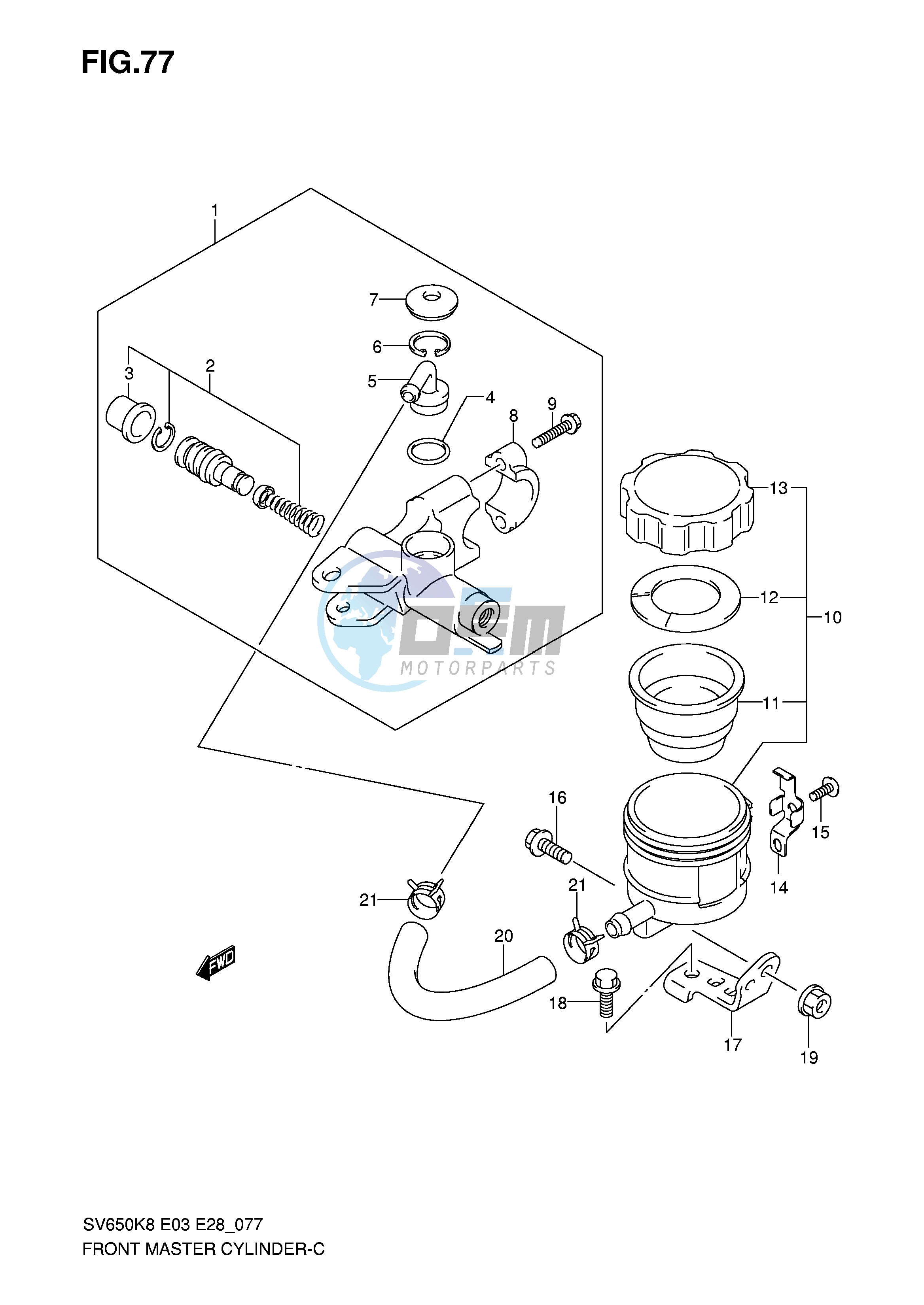 FRONT MASTER CYLINDER (SV650SAK8 SAK9 SAL0)