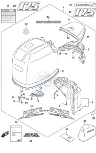 DF 175 drawing Engine Cover (Black) (C/R) (Model: ZG)