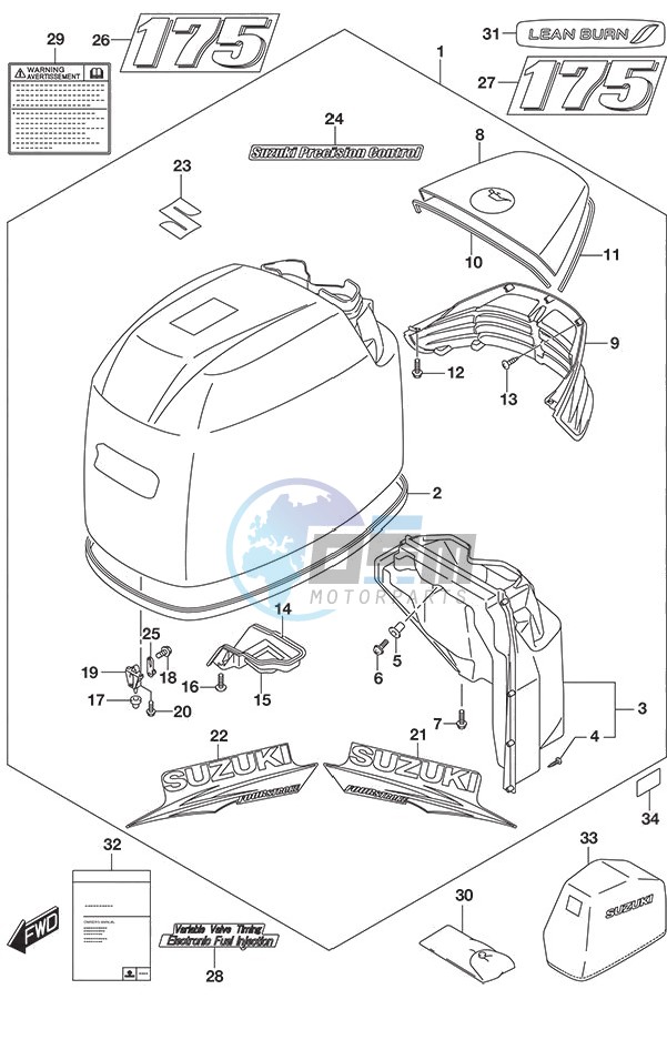 Engine Cover (Black) (C/R) (Model: ZG)