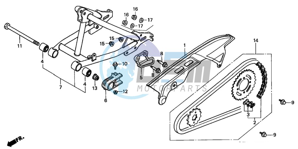 SWINGARM/CHAIN CASE