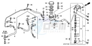 CB1000R9 France - (F / CMF) drawing REAR BRAKE MASTER CYLINDER