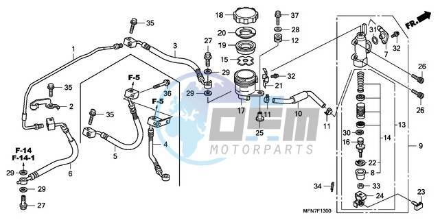 REAR BRAKE MASTER CYLINDER