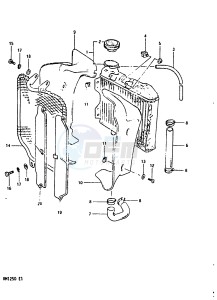 RM125 1983 drawing RADIATOR