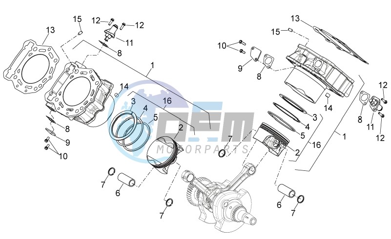 Cylinder with piston