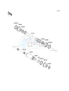 KVF 750 C [BRUTE FORCE 750 4X4I] (C6F-C7F) C6F drawing DRIVE SHAFT-PROPELLER