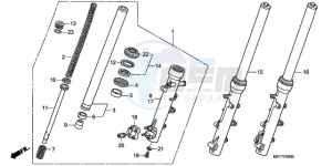 XL700VA9 Europe Direct - (ED / ABS SPC) drawing FRONT FORK