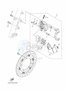 YZF250-A (B1X4) drawing FRONT BRAKE CALIPER