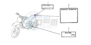 CR85R drawing CAUTION LABEL