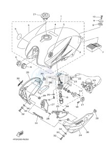 YBR125E (4P2T) drawing FUEL TANK