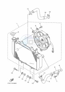 YFZ450R (BKDD) drawing RADIATOR & HOSE