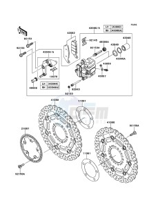 Z750 ABS ZR750MCF UF (UK FA) XX (EU ME A(FRICA) drawing Front Brake