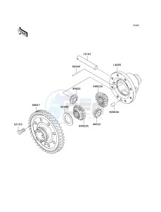 KAF 400 B [MULE 600] (B6F-B9F) B6F drawing DIFFERENTIAL