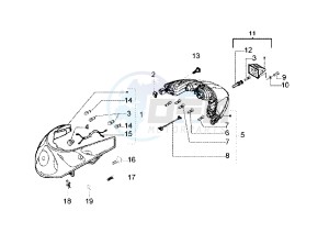 Beverly RST 125 drawing Head lamp - Blinkers