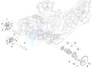 SUPER GTS 125 4T 3V IE NOABS E2-E3 (APAC) drawing Rocking levers support unit