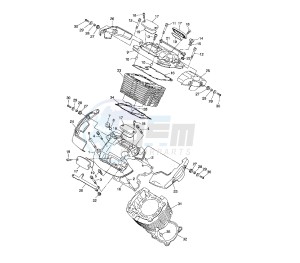 XVS A MIDNIGHT STAR 1300 drawing CYLINDER