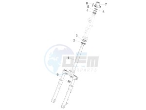 Liberty 50 iGet 4T 3V 25kmh (EMEA) drawing Fork/steering tube - Steering bearing unit