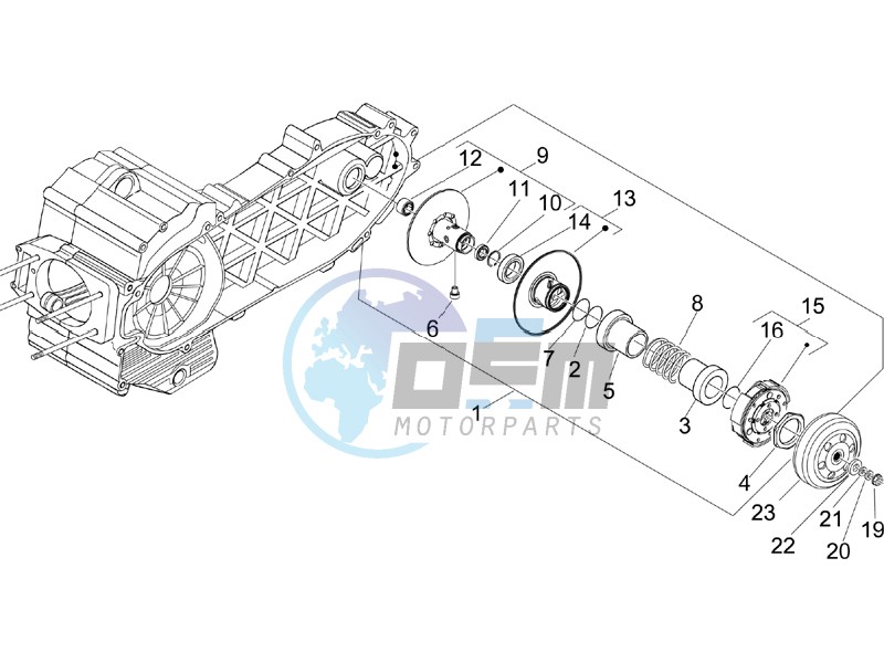 Driven pulley