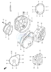 GSX600F (E2) Katana drawing CRANKCASE COVER