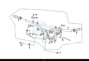 FIDDLE II 50 (45 KM/H) (AF05W4-EU) (E4) (L8-M0) drawing CABLE SWITCH HANDLE LEVER