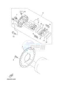 YP125RA (ABS) X-MAX125 ABS X-MAX (2DMA 2DMA) drawing REAR BRAKE CALIPER