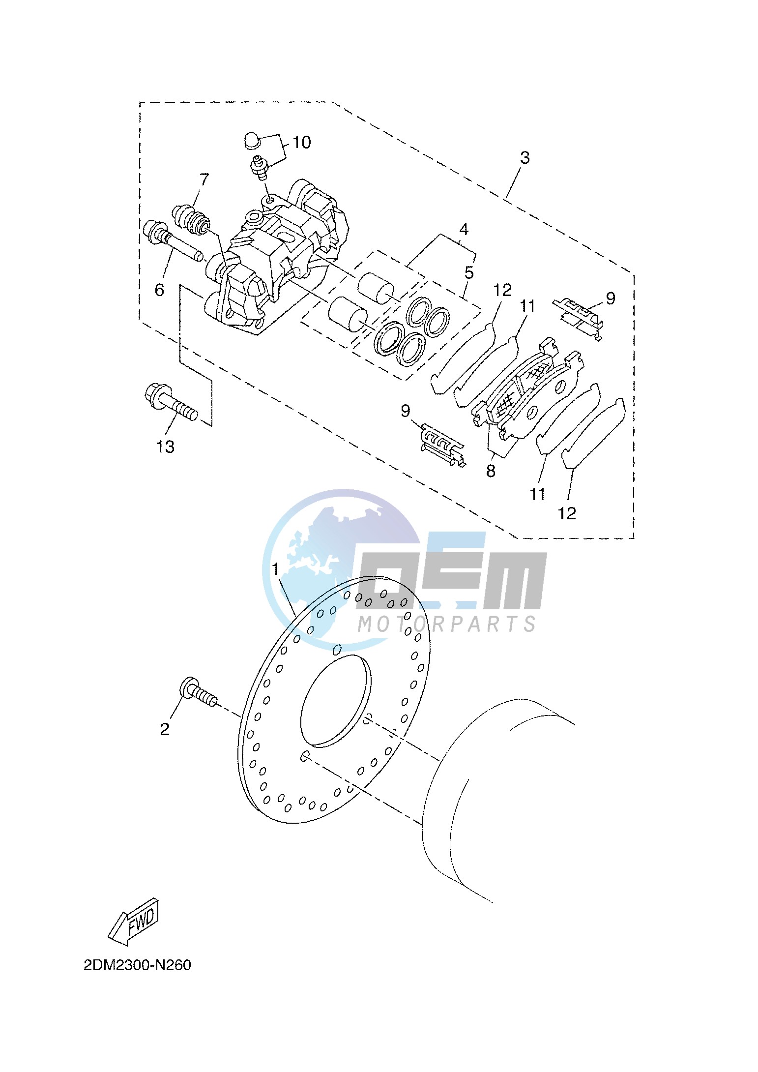 REAR BRAKE CALIPER