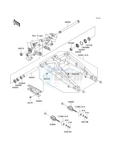 EX 650 A [NINJA 650R] (A6F-A8F) A8F drawing SWINGARM