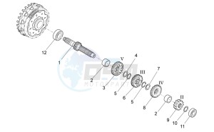 RXV-SXV 450-550 Enduro-Supermotard drawing Primary gear shaft