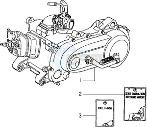 NTT 50 equel to Piaggio NRG mc1 drawing Engine