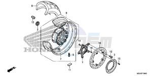 VFR1200XDD CrossTourer - VFR1200X Dual Clutch 2ED - (2ED) drawing REAR WHEEL