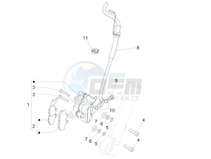 Liberty 150 4t 3v ie lem drawing Brakes hose  - Calipers