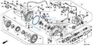 TRX680FAG Wave 110 - AFS110 UK - (E) drawing FRONT FINAL GEAR