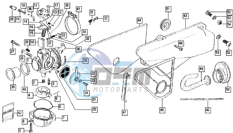 Carburator-intake silencer